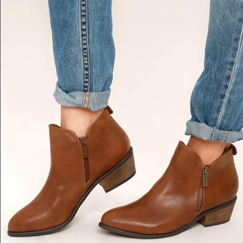 Tan Ankle Booties
